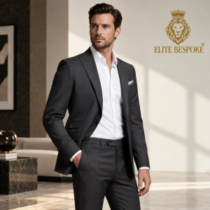 2P Sicilian Grey Single breasted 2 Buttons Peak Label Suit