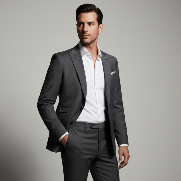 2P Sicilian Grey Single breasted 2 Buttons Peak Label Suit - Elite ...