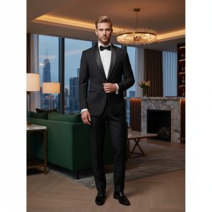 Black Tuxedos Shawl Lapel 1 Button