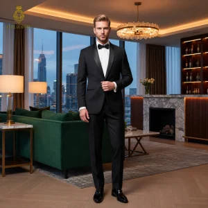 Black Tuxedos Shawl Lapel 1 Button