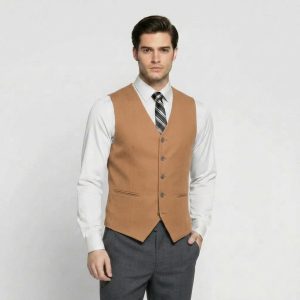 S120 Stretch Wool Custom Tailored Vest