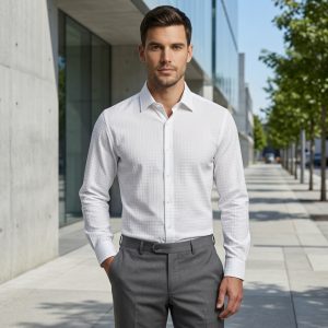 Micro Checked Custom Tailored Shirt