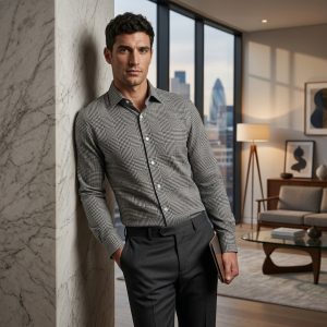 Multi Checked Custom Tailored Shirt