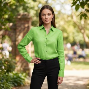 linen Custom Tailored Blouse